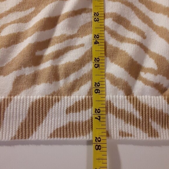 Jessica London Plus Size 18/20 Gold/White Cotton Blend Sweater - Picture 5 of 7